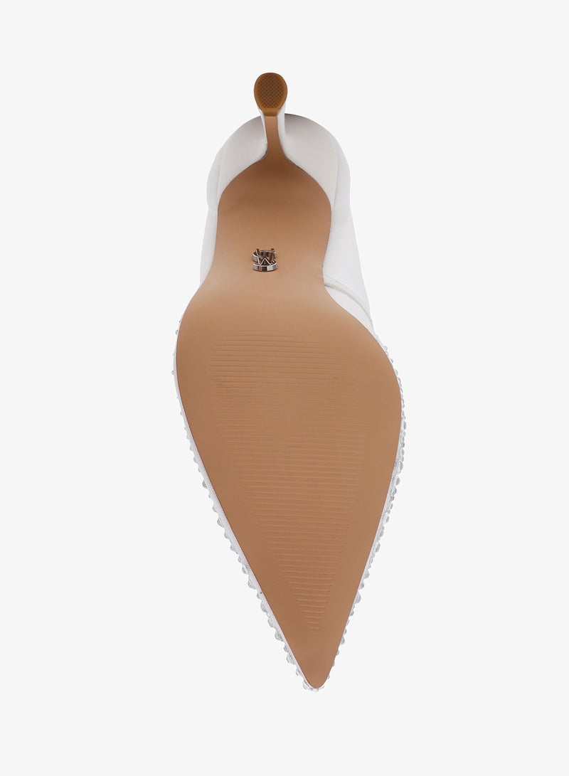 ستيف مادن حذاء بكعب مدبب مزين بالكريستال - Image 5